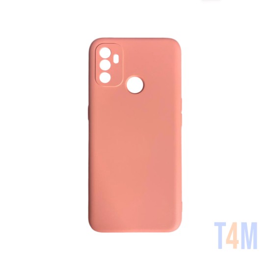 Capa de Silicone com Moldura de Câmera para Oppo A53/A53s Rosa