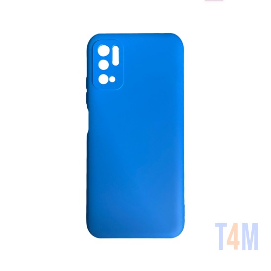 Silicone Case with Camera Shield for Xiaomi Redmi Note 10 5g Blue