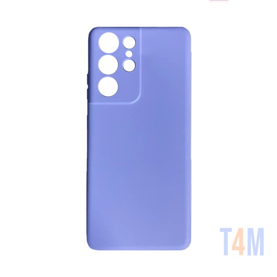 Capa de Silicone com Moldura de Câmera para Samsung Galaxy S21 Ultra Roxo