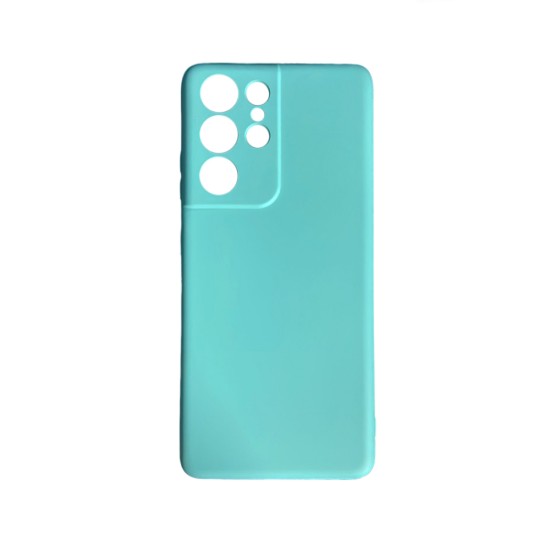 Funda de Silicona con Marco de Cámara para Samsung Galaxy S21 Ultra Verde