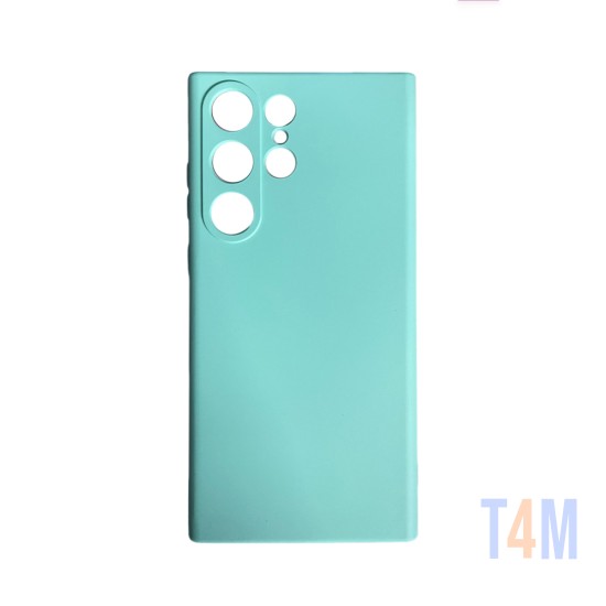 Capa de Silicone com Moldura de Câmera para Samsung Galaxy S23 Ultra Verde