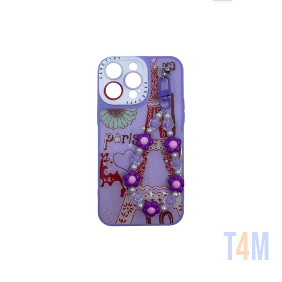 Capa Duro Designer Para Apple iPhone 14 Pro Roxo