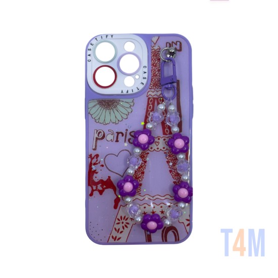 Capa Duro Designer Para Apple iPhone 14 Pro Max Roxo