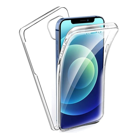 Capa de Silicone 360º para Apple iPhone 12 Transparente