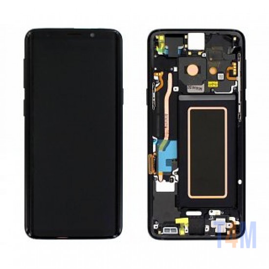 TOUCH+DISPLAY+FRAME SAMSUNG GALAXY S9/G960F BLACK (SERVICE PACK GH97-21697D)