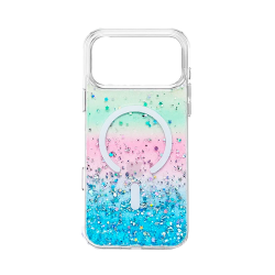 Hard case with Designer Magnetic Glitter Gradient for Apple iPhone 17 Pro Max Sky Blue