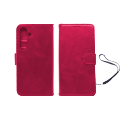 Capa Flip de Couro com Bolso Interno para Samsung Galaxy A27 Vermelho