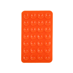 Rectangular Silicone Suction for All Smartphone Orange