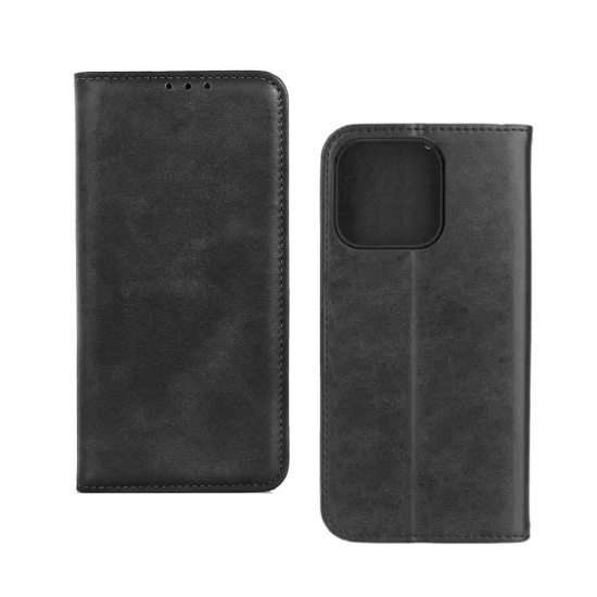 Capa Flip de Couro com Bolso Interno para Xiaomi Redmi 17 Preto