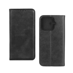 Funda Abatible de Cuero con Bolsillo Interno para Xiaomi 17T Pro Negro
