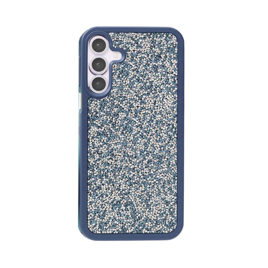 Capa Duro designer com cristais de diamante para Samsung Galaxy A26 Azul
