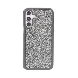 Capa Duro designer com cristais de diamante para Samsung Galaxy A26 Prata