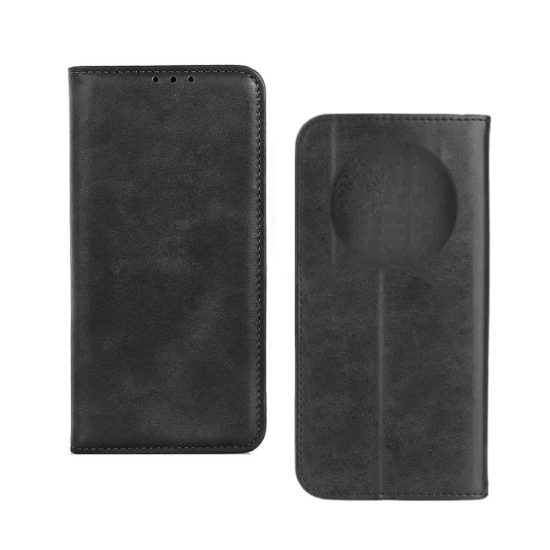 Capa Flip de Couro com Bolso Interno para Xiaomi Redmi 17C 4G Preto